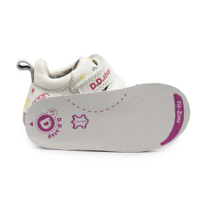 Wiosenne Buty Dla Dziewczynek Białe z Różową Podeszwą DD STEP S015-61675 White