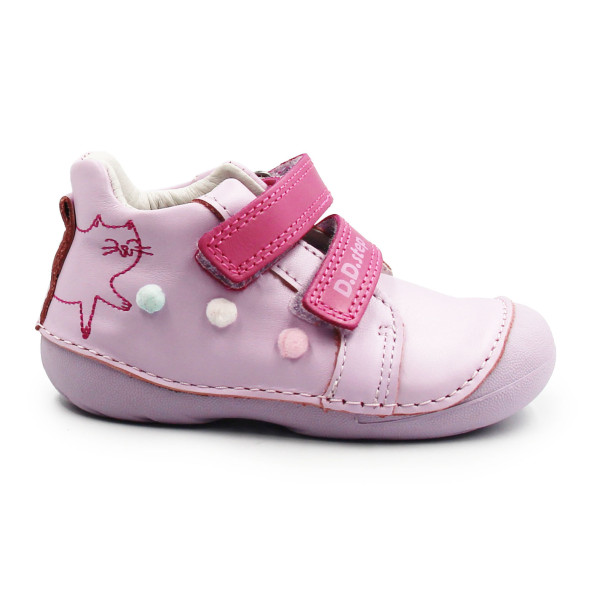 Fioletowe Buty Dla Dziewczynek Na Wiosnę z Kotkiem DD STEP S015-61267 Daisy Pink