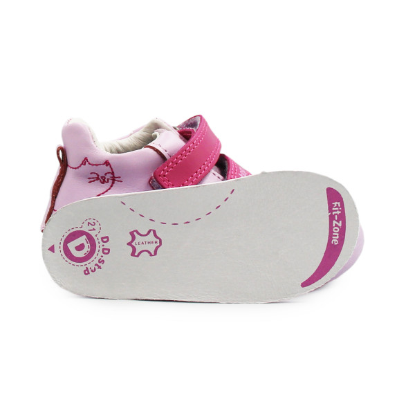 Fioletowe Buty Dla Dziewczynek Na Wiosnę z Kotkiem DD STEP S015-61267 Daisy Pink