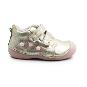 Dziewczęce Buciki Na Wiosnę Na Rzep Kotek DD STEP S015-61267B Gold