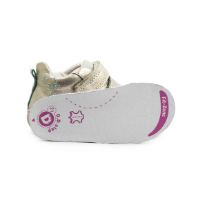 Dziewczęce Buciki Na Wiosnę Na Rzep Kotek DD STEP S015-61267B Gold