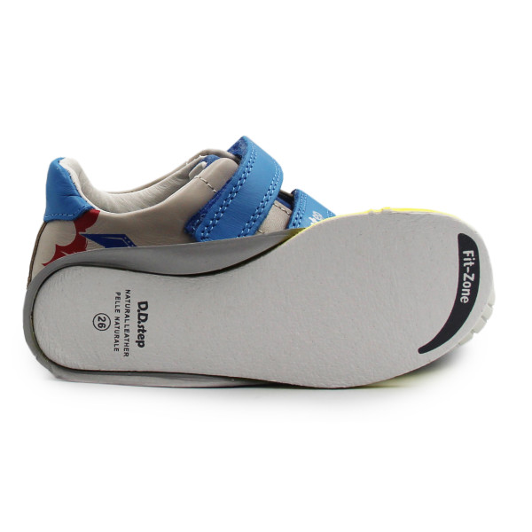 Półbuty Dla Chłopca Wiosenne Świecące Elementy LED Szare DD STEP S050-61691AM Dove Grey