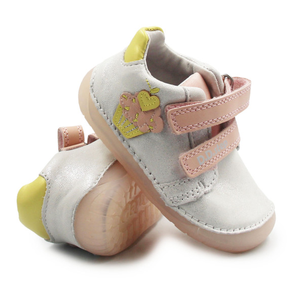 Buty Dla Dziewczynki Błyszczące Srebrne DD STEP S070-61798A White