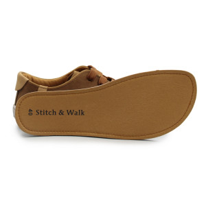 Półbuty barefoot męskie na wiosnę Stitch&Walk S088-61943B chocolate