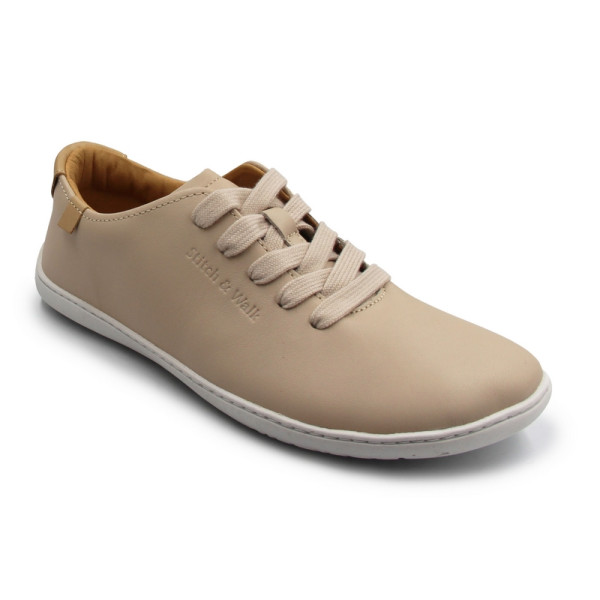 Barefoot buty na wiosnę dla kobiet Stitch&Walk S088-61943 cream