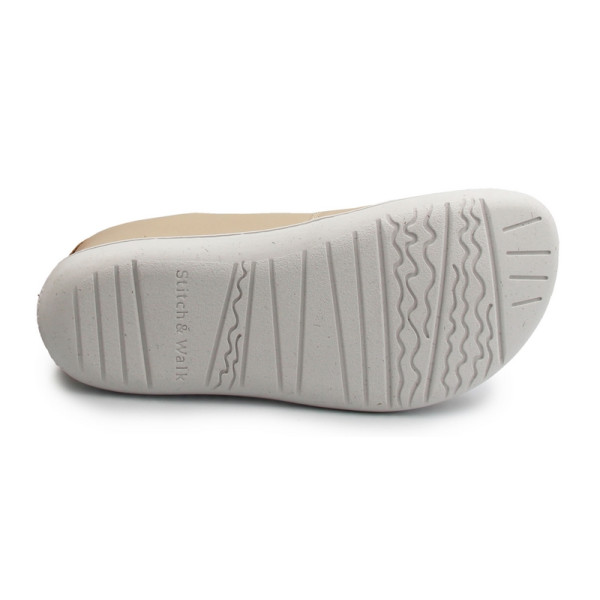Barefoot buty na wiosnę dla kobiet Stitch&Walk S088-61943 cream
