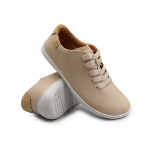 Barefoot buty na wiosnę dla kobiet Stitch&Walk S088-61943 cream