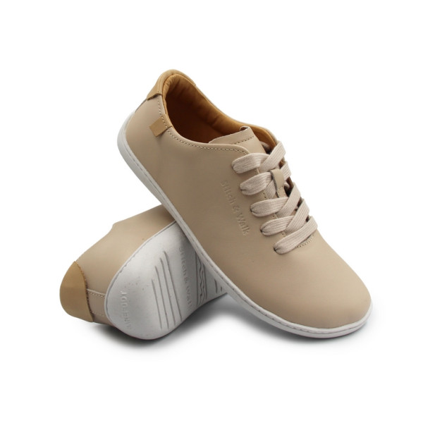 Barefoot buty na wiosnę dla kobiet Stitch&Walk S088-61943 cream