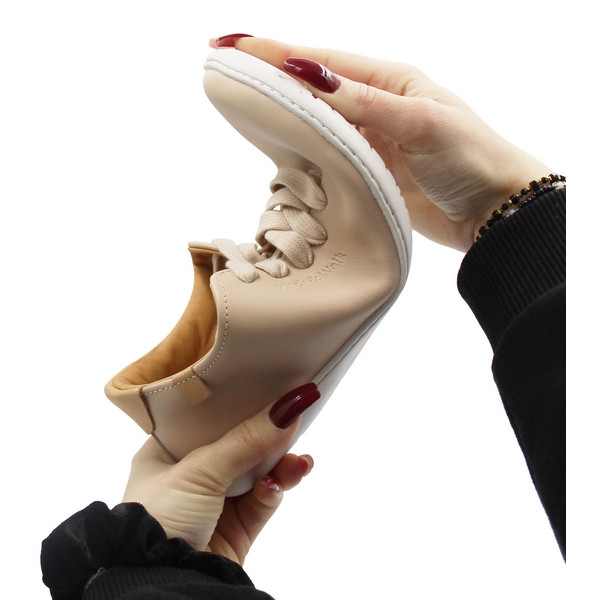 Barefoot buty na wiosnę dla kobiet Stitch&Walk S088-61943 cream