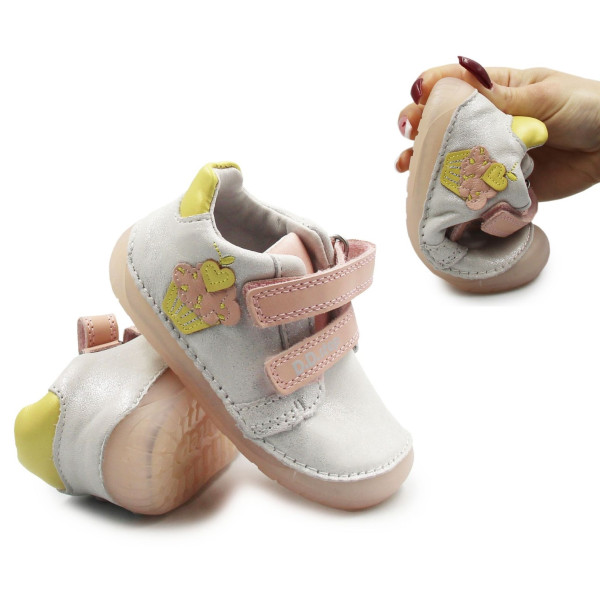 Buty Dla Dziewczynki Błyszczące Srebrne DD STEP S070-61798A White