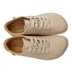 Barefoot buty na wiosnę dla kobiet Stitch&Walk S088-61943 cream