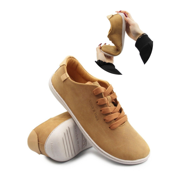 Półbuty barefoot męskie na wiosnę Stitch&Walk S088-61943B chocolate