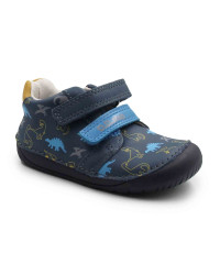Buciki w dinozaury barefoot na jesień d.d.step S070-62594BV royal blue