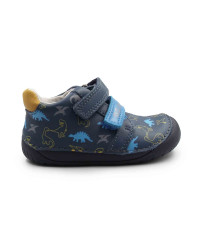 Buciki w dinozaury barefoot na jesień d.d.step S070-62594BV royal blue