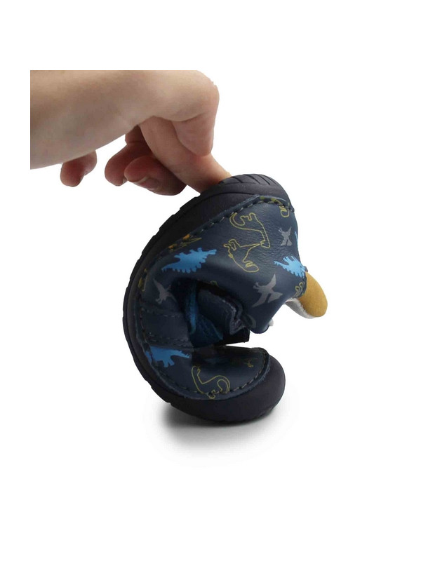 Buciki w dinozaury barefoot na jesień d.d.step S070-62594BV royal blue