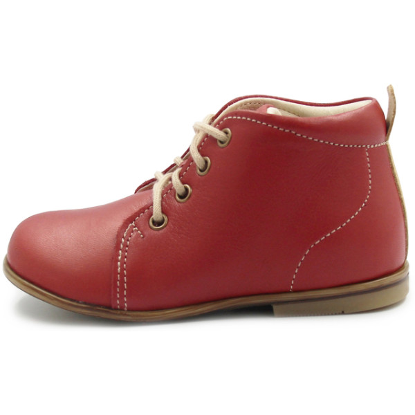 Czerwone buciki dla dziewczynek na wiosnę z obcasem Thomasa Emel es 1075-20