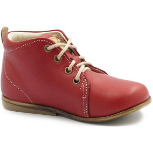 Czerwone buciki dla dziewczynek na wiosnę z obcasem Thomasa Emel es 1075-20