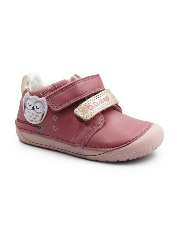 Buciki barefoot dla dziewczynki na jesień d.d.step S070-62659BE raspberry