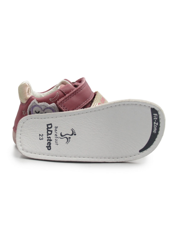 Buciki barefoot dla dziewczynki na jesień d.d.step S070-62659BE raspberry