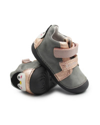 Trzewiki metaliczne dla dziewczynki na jesień d.d.step S015-62120FE metallic grey