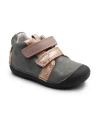 Trzewiki metaliczne dla dziewczynki na jesień d.d.step S015-62120FE metallic grey