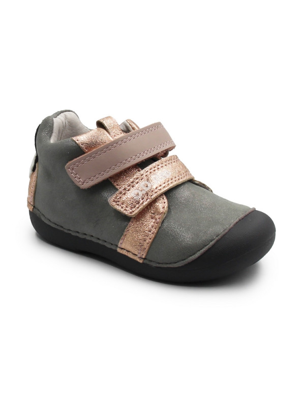 Trzewiki metaliczne dla dziewczynki na jesień d.d.step S015-62120FE metallic grey