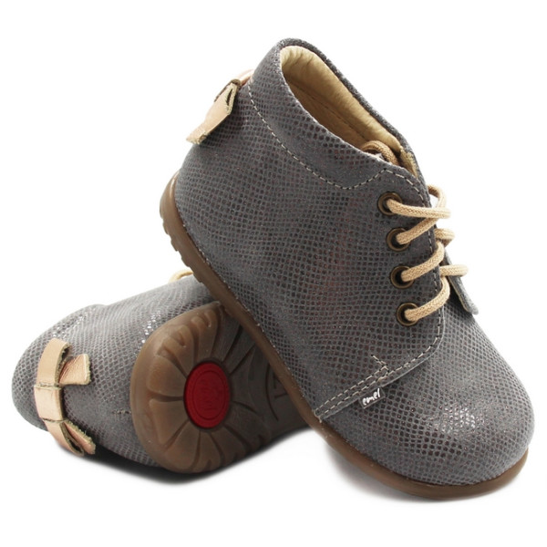 Eleganckie trzewiki dla dziewczynek na wiosnę z kokardką Emel 562d-36