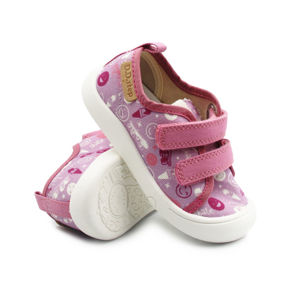 Trampki Do Szkoły i Przedszkola Dla Dziewczynki Na Rzep DD STEP C100-61432 Daisy Pink