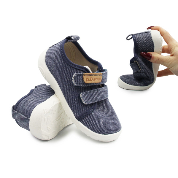 Kapcie Dziecięce Do Szkoły Barefoot Trampki DD STEP C086-61763AM Royal Blue
