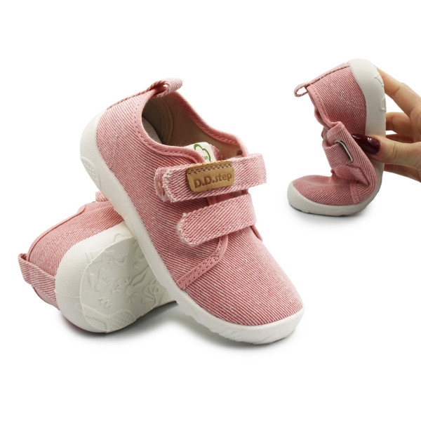 Buty Do Szkoły i Przedszkola Dla Dziewczynki Barefoot DD STEP C086-61763CM Baby Pink