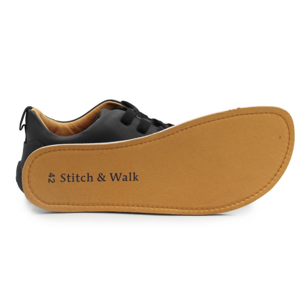 Męskie półbuty barefoot na wiosnę Stitch&Walk S088-61255B black