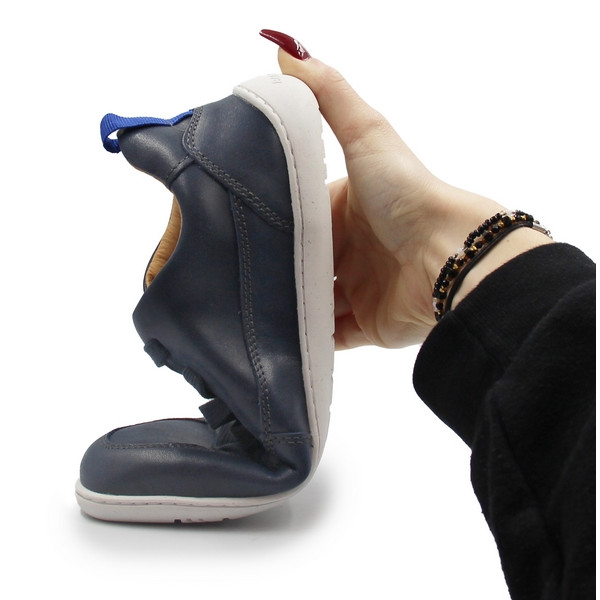 Męskie i damskie półbuty barefoot na wiosnę skóra naturalna Stitch & walk S088-61255A royal blue