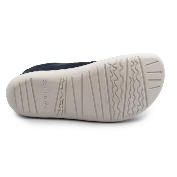 Męskie i damskie półbuty barefoot na wiosnę skóra naturalna Stitch & walk S088-61255A royal blue