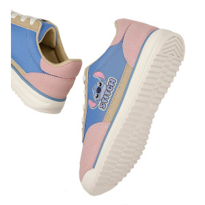 Półbuty Dla Dziewczynek na Wiosnę Stitch Różowo Niebieskie Bartek 87033-25