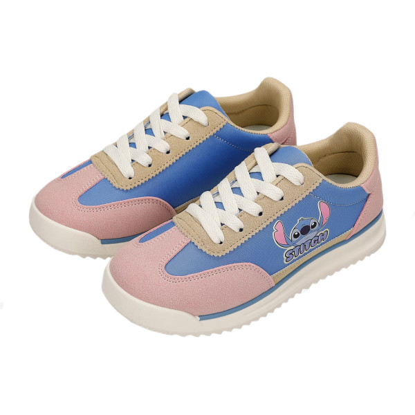 Półbuty Dla Dziewczynek na Wiosnę Stitch Różowo Niebieskie Bartek 87033-25