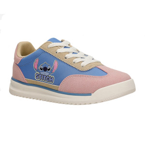 Półbuty Dla Dziewczynek na Wiosnę Stitch Różowo Niebieskie Bartek 87033-25