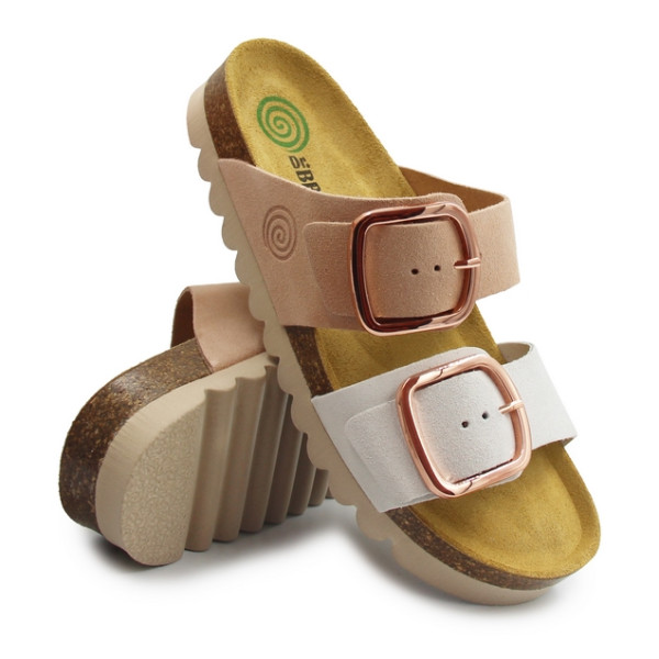 Klapki dla kobiet ze skóry naturalnej do pracy Dr Brinkmann 700924-42