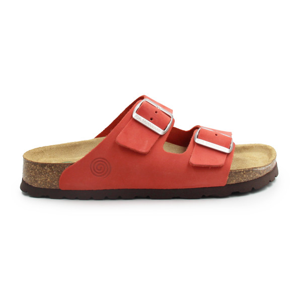 Czerwone klapki ze skóry naturalnej dla kobiet Dr Brinkmann 700696-04