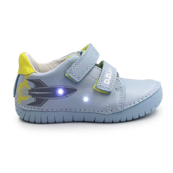 Buty Dla Chłopców Na Wiosnę Niebieskie Świecące LED DD STEP S050-61691M 0ceanic