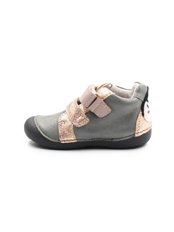 Buty Metaliczne Dla dziewczynki Na Jesień DD STEP S015-62120FE Metallic Grey