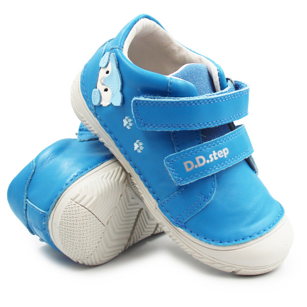 Wiosenne Półbuty Dla Chłopczyka Niebieskie Na Rzep D STEP S082-61703M Oceanic