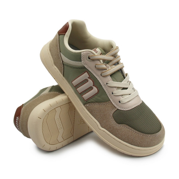 Półbuty męskie na wiosnę barefoot MTNG 84766-C59407 - plity taupe/nole kaky