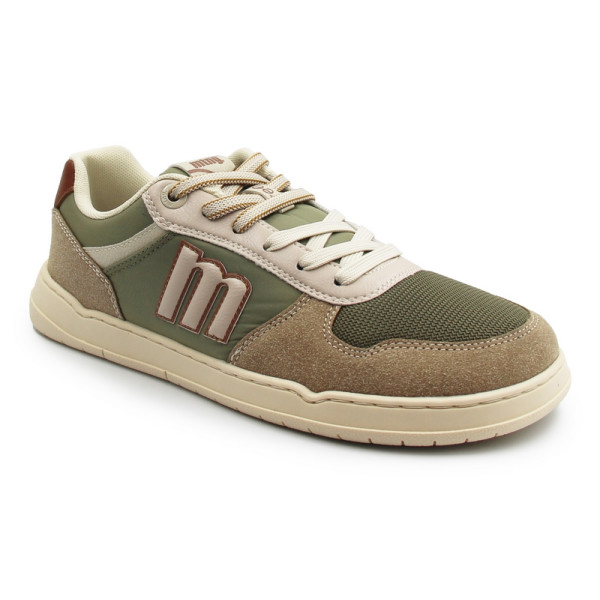 Półbuty męskie na wiosnę barefoot MTNG 84766-C59407 - plity taupe/nole kaky