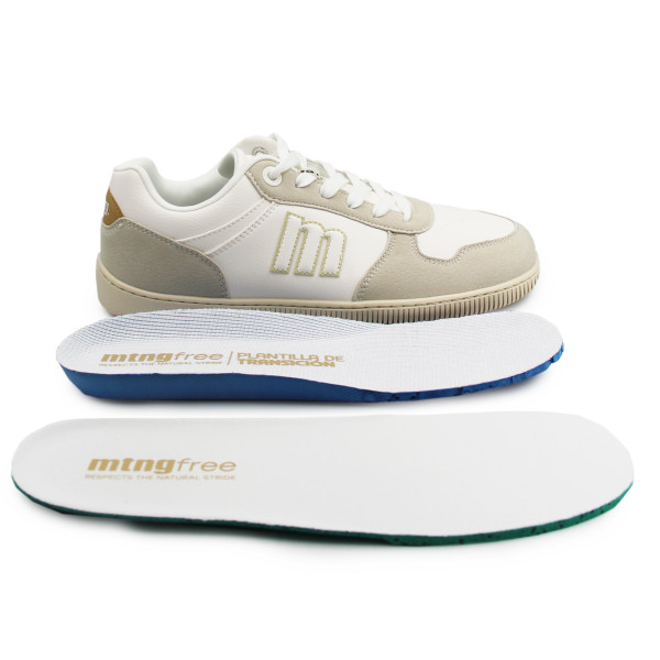 Sportowe białe półbuty damskie na wiosnę MTNG 60840-C59389 losfo off white/action pu blanco