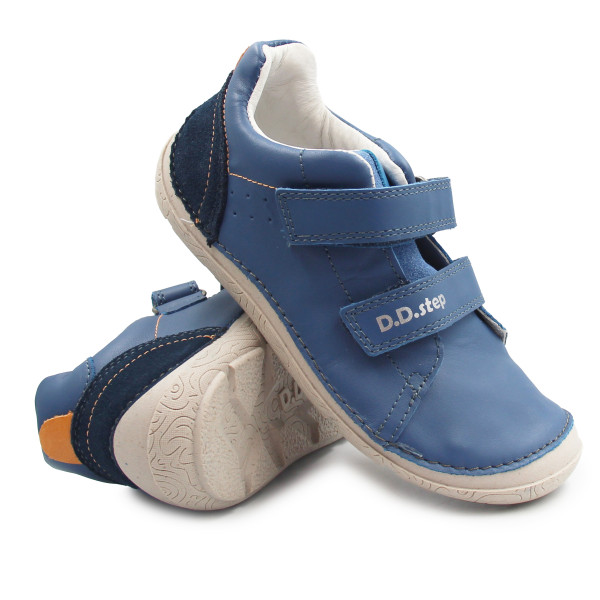 Chłopięce Buty Barefoot Na Wiosnę Skórzane DD STEP S116-61960L Royal Blue