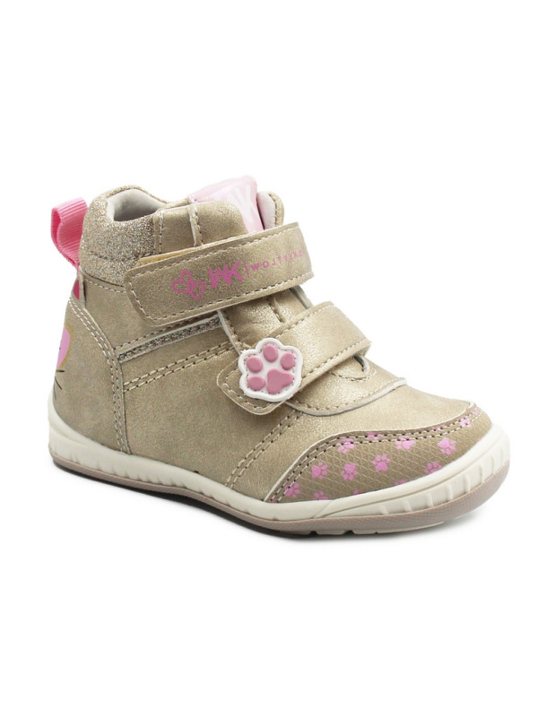 Buty Dla Dziewczynki na Jesień Kotek Wojtyłko 1T27067 Złoty