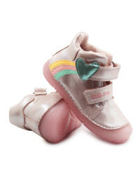 Różowe Buty Dla Dziewczynki na Jesień Świecące w Ciemności Ocieplane DD STEP A082-62750AM Rose Gold