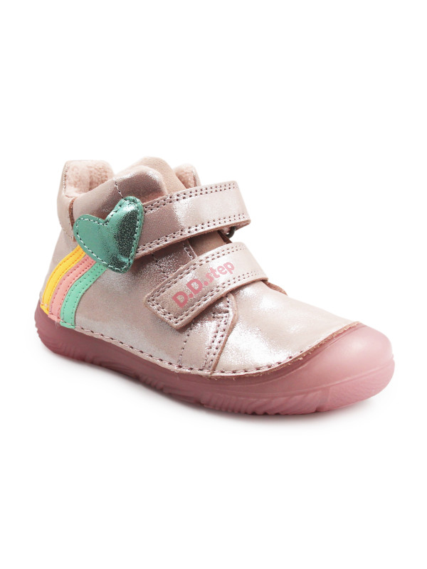 Różowe Buty Dla Dziewczynki na Jesień Świecące w Ciemności Ocieplane DD STEP A082-62750AM Rose Gold