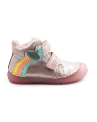 Różowe Buty Dla Dziewczynki na Jesień Świecące w Ciemności Ocieplane DD STEP A082-62750AM Rose Gold
