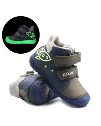 Ocieplane Buty Dla Chłopców Świecące w Ciemności DD STEP A082-62203M Royal Blue